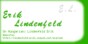 erik lindenfeld business card